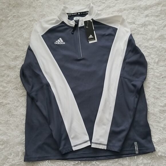 NWT ADIDAS Gray Zipup Sweatshirt Sz Medium - Picture 4 of 7